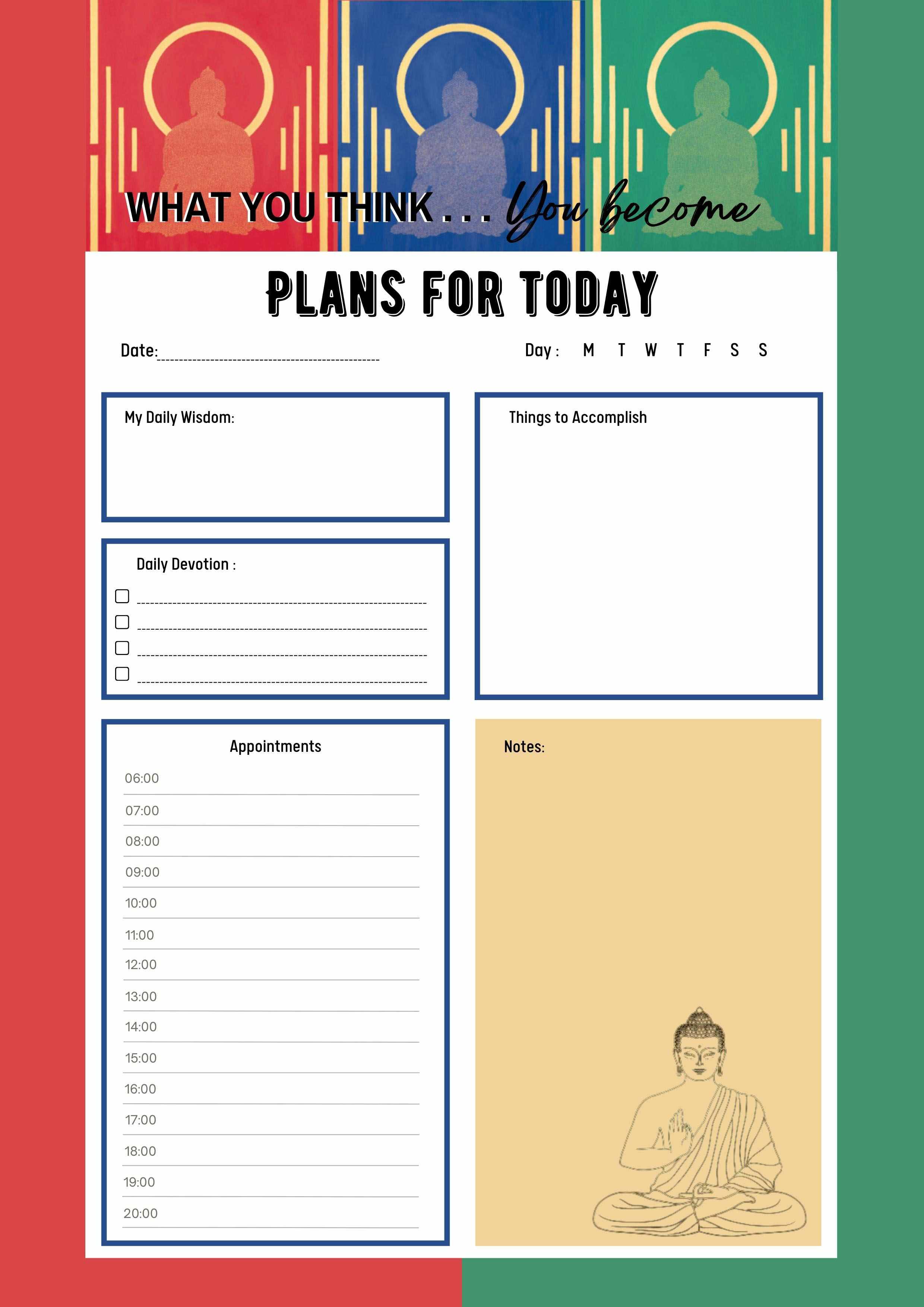 Шаблон дневника осознанности для отслеживания прогресса